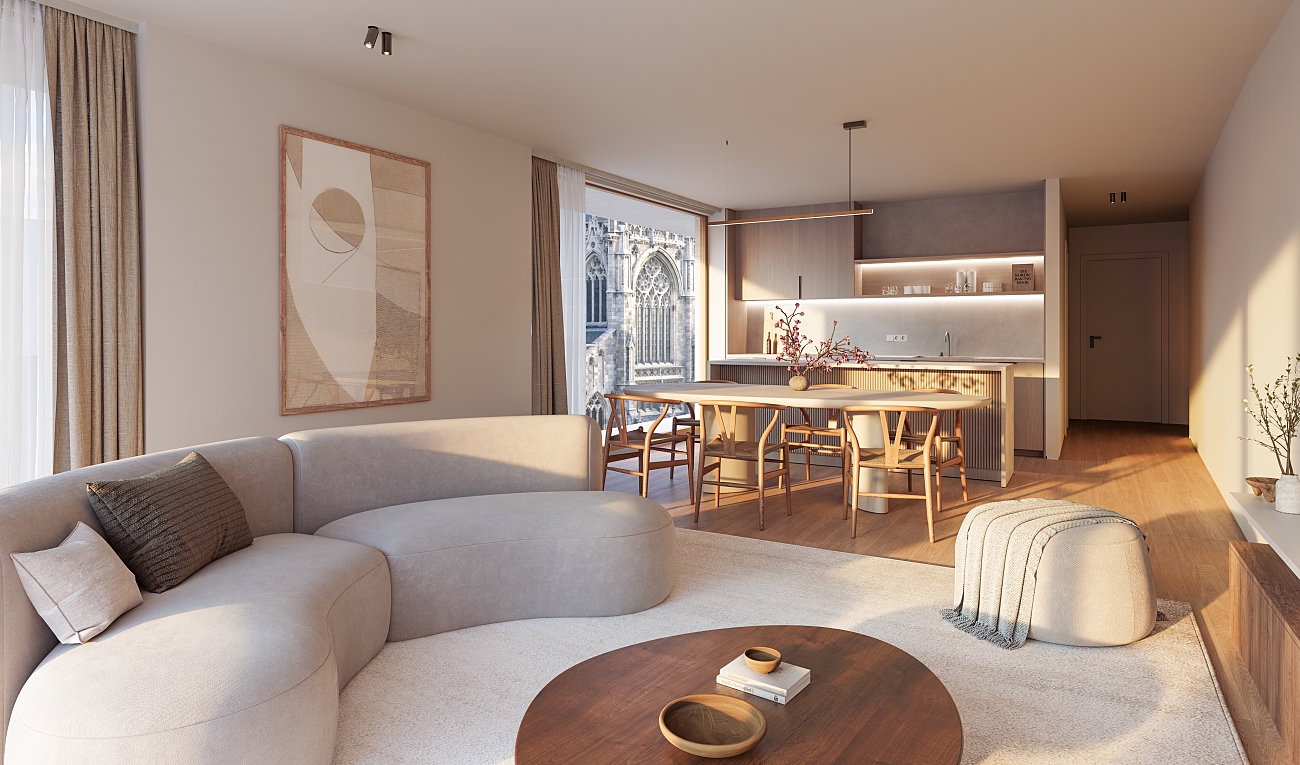 Residentie Crescent — gevelaanzicht in 3D