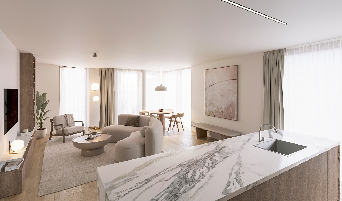 Residentie Crescent — terrasaanzicht